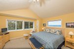 Whalers Loft, Large Master Bedroom with Ocean Views and King Bed